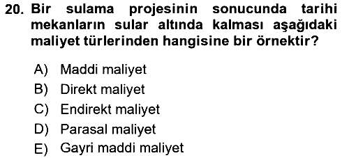 Kamu Ekonomisi 1 2015-2016 Dönem Sonu Sınavı - 20. soru
