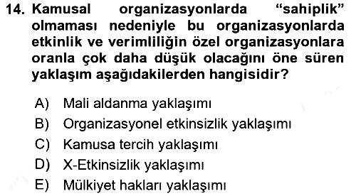 Kamu Ekonomisi 1 2015-2016 Tek Ders Sınavı - 14. soru