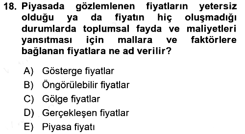 Kamu Ekonomisi 1 2015-2016 Tek Ders Sınavı - 18. soru