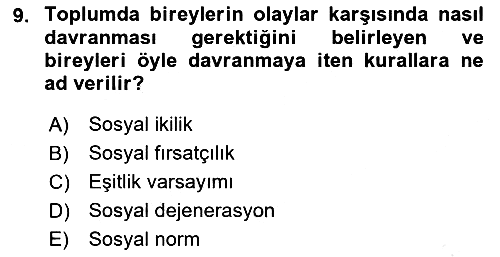 Kamu Ekonomisi 1 2024-2025 Yaz Okulu Sınavı - 9. soru