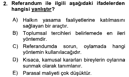 Kamu Ekonomisi 2 2017-2018 3 Ders Sınavı - 2. soru