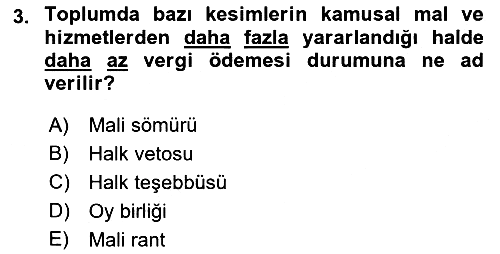 Kamu Ekonomisi 2 2018-2019 3 Ders Sınavı - 3. soru