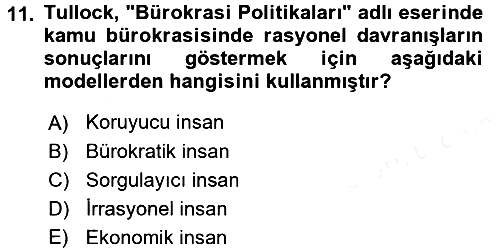Kamu Ekonomisi 2 2015-2016 Ara Sınav - 11. soru