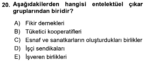 Kamu Ekonomisi 2 2018-2019 Ara Sınav - 20. soru