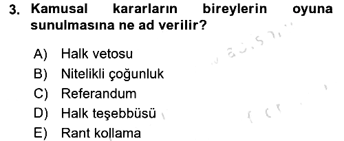 Kamu Ekonomisi 2 2015-2016 Dönem Sonu Sınavı - 3. soru