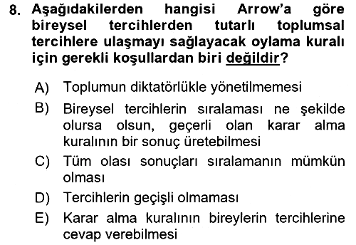 Kamu Ekonomisi 2 2016-2017 Dönem Sonu Sınavı - 8. soru