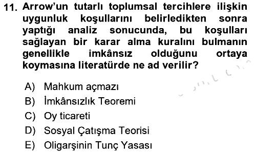 Kamu Ekonomisi 2 2016-2017 Dönem Sonu Sınavı - 11. soru