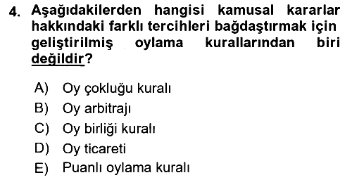 Kamu Ekonomisi 2 2021-2022 Dönem Sonu Sınavı - 4. soru