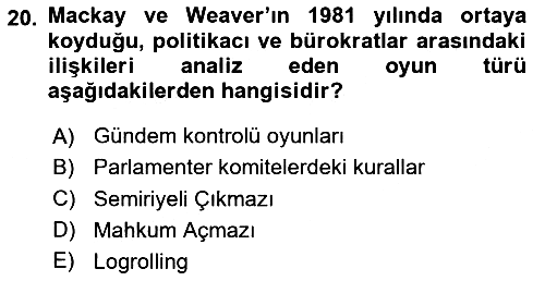 Kamu Ekonomisi 2 2023-2024 Dönem Sonu Sınavı - 20. soru