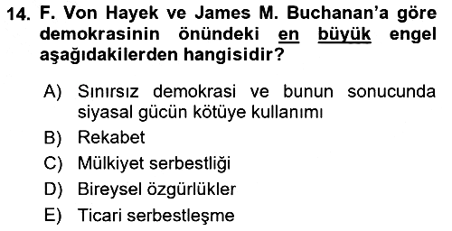 Kamu Ekonomisi 2 2018-2019 Yaz Okulu Sınavı - 14. soru
