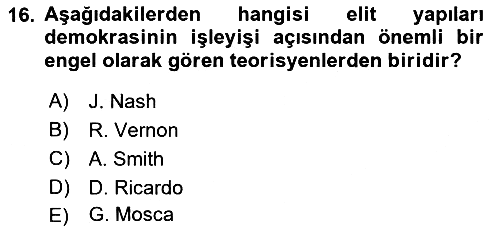 Kamu Ekonomisi 2 2022-2023 Yaz Okulu Sınavı - 16. soru