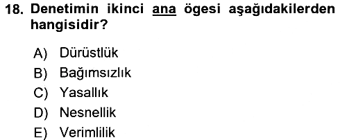 Kamu Mali Yönetimi 2017-2018 3 Ders Sınavı - 18. soru