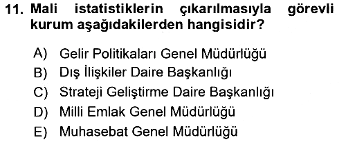 Kamu Mali Yönetimi 2015-2016 Ara Sınav - 11. soru