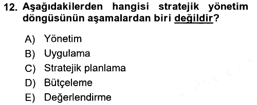 Kamu Mali Yönetimi 2017-2018 Ara Sınav - 12. soru