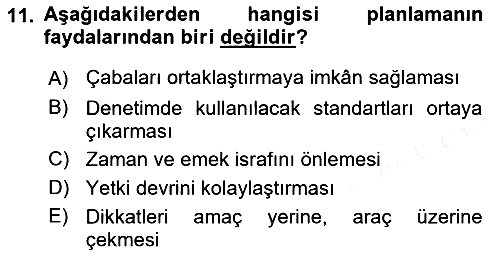 Kamu Mali Yönetimi 2018-2019 Ara Sınav - 11. soru
