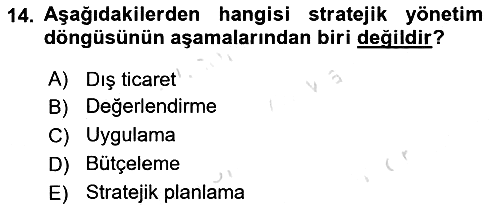 Kamu Mali Yönetimi 2024-2025 Ara Sınav - 14. soru