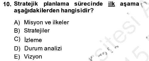 Kamu Mali Yönetimi 2014-2015 Dönem Sonu Sınavı - 10. soru