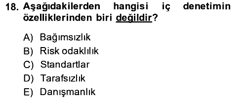 Kamu Mali Yönetimi 2014-2015 Dönem Sonu Sınavı - 18. soru