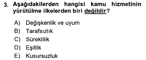 Kamu Mali Yönetimi 2021-2022 Dönem Sonu Sınavı - 3. soru
