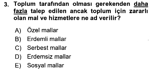 Mahalli İdareler Maliyesi 2015-2016 Dönem Sonu Sınavı - 3. soru