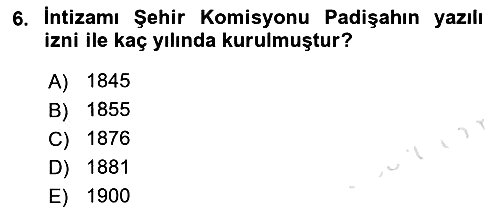 Mahalli İdareler Maliyesi 2021-2022 Dönem Sonu Sınavı - 6. soru