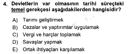 Mahalli İdareler Maliyesi 2024-2025 Dönem Sonu Sınavı - 4. soru