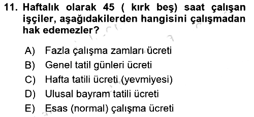Maliyet Muhasebesi 2024-2025 Ara Sınav - 11. soru
