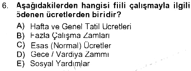 Maliyet Muhasebesi 2012-2013 Tek Ders Sınavı - 6. soru