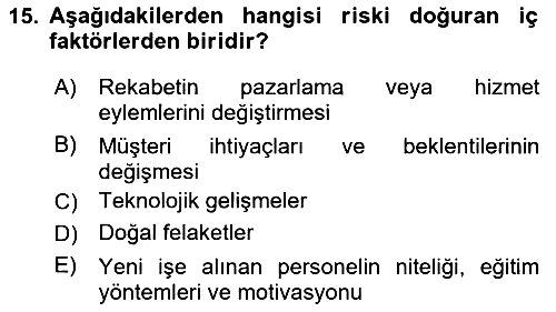 Muhasebe Denetimi 2020-2021 Yaz Okulu Sınavı - 15. soru