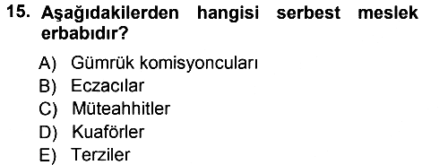 Özel Vergi Hukuku 1 2012-2013 Ara Sınav - 15. soru