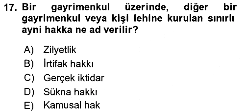 Özel Vergi Hukuku 1 2022-2023 Ara Sınav - 17. soru