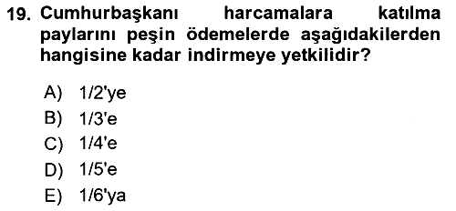 Özel Vergi Hukuku 2 2023-2024 Dönem Sonu Sınavı - 19. soru