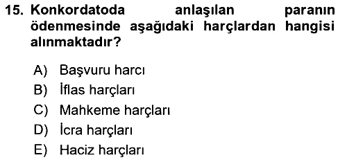 Özel Vergi Hukuku 2 2024-2025 Dönem Sonu Sınavı - 15. soru