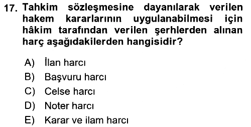 Özel Vergi Hukuku 2 2021-2022 Yaz Okulu Sınavı - 17. soru