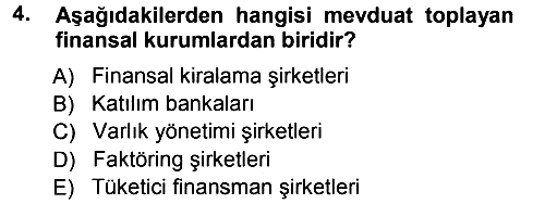Para ve Banka 2012-2013 Ara Sınav - 4. soru