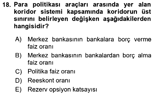 Para ve Banka 2024-2025 Yaz Okulu Sınavı - 18. soru