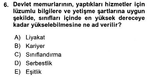 Temel İdare Hukuku 2022-2023 Yaz Okulu Sınavı - 6. soru