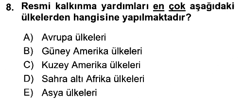 Uluslararası Kamu Maliyesi 2016-2017 3 Ders Sınavı - 8. soru