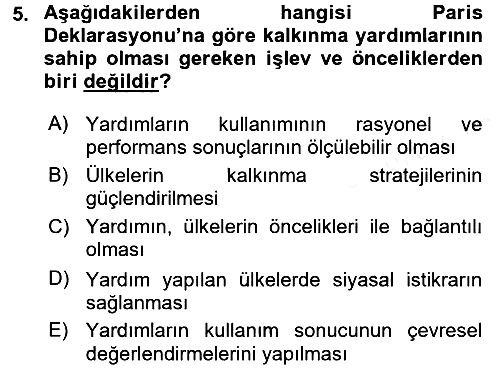 Uluslararası Kamu Maliyesi 2017-2018 3 Ders Sınavı - 5. soru