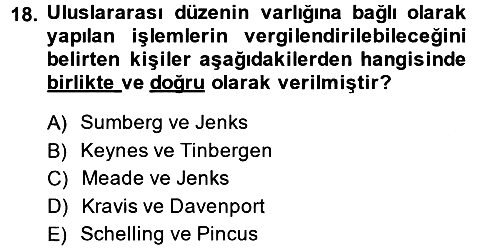 Uluslararası Kamu Maliyesi 2014-2015 Ara Sınav - 18. soru