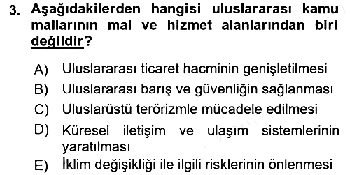 Uluslararası Kamu Maliyesi 2015-2016 Ara Sınav - 3. soru