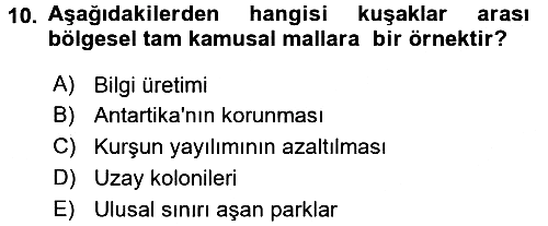 Uluslararası Kamu Maliyesi 2015-2016 Ara Sınav - 10. soru