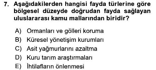 Uluslararası Kamu Maliyesi 2017-2018 Ara Sınav - 7. soru