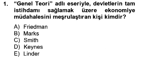 Uluslararası Kamu Maliyesi 2012-2013 Dönem Sonu Sınavı - 1. soru