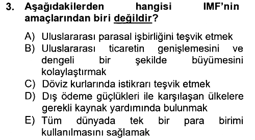 Uluslararası Kamu Maliyesi 2012-2013 Dönem Sonu Sınavı - 3. soru