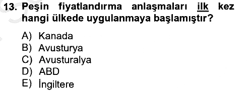 Uluslararası Kamu Maliyesi 2012-2013 Dönem Sonu Sınavı - 13. soru