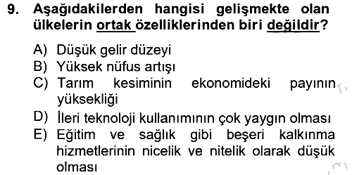 Uluslararası Kamu Maliyesi 2013-2014 Tek Ders Sınavı - 9. soru