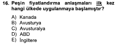 Uluslararası Kamu Maliyesi 2013-2014 Tek Ders Sınavı - 16. soru