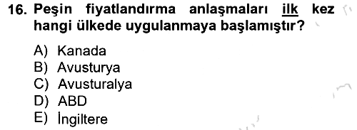 Uluslararası Kamu Maliyesi 2014-2015 Tek Ders Sınavı - 16. soru