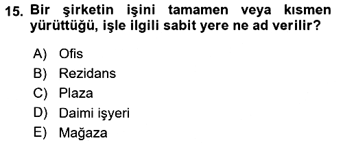 Uluslararası Kamu Maliyesi 2022-2023 Yaz Okulu Sınavı - 15. soru